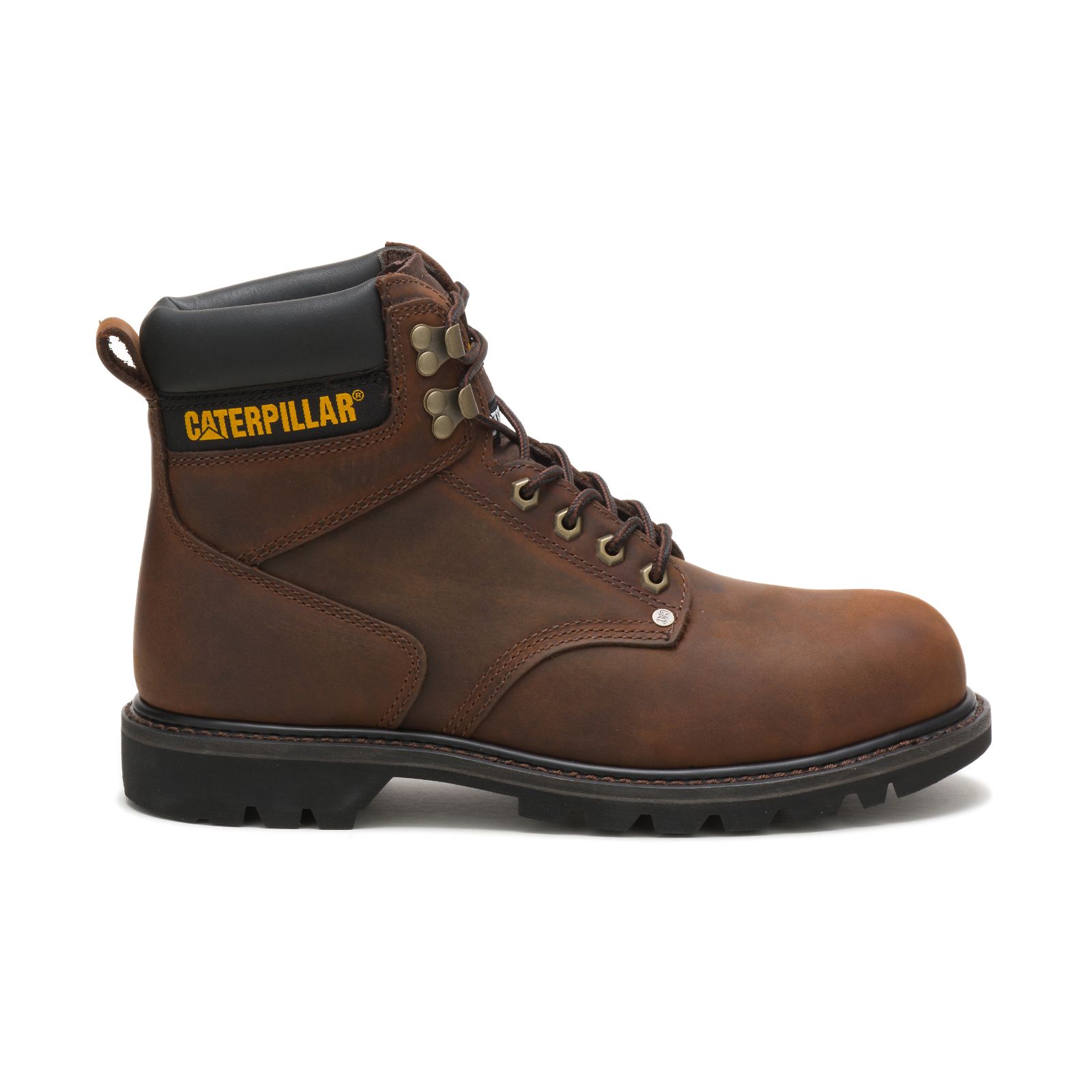 Caterpillar Work Boots UAE - Caterpillar Second Shift Steel Toe Mens - Dark Brown ZBHKYF057